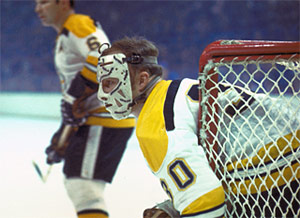 Gerry Cheevers backstopped the Bruins to two Stanley Cup titles in three years
