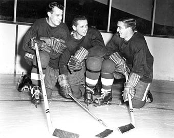 Detroit's Gordie Howe, Sid Abel and Ted Lindsay were dubbed the Production Line during the 1948-49 season.