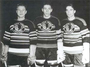 Mosienko and the Bentley brothers were named the 'Pony Line'