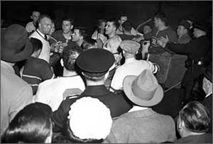 Once his referee career ended, Red Storey remained active in the game doing radio and TV work.
