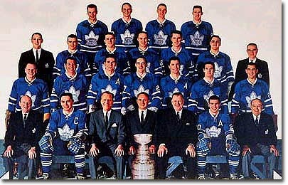 Andy Bathgate with the Stanley Cup-winning Toronto Maple Leafs of 1963-64