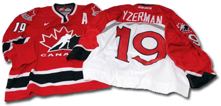 steve yzerman game worn jersey