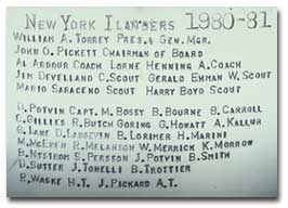 The Stanley Cup 1980-81 New York Islanders inscription.